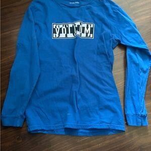 Volcom Royal Blue Long Sleeve Logo Shirt